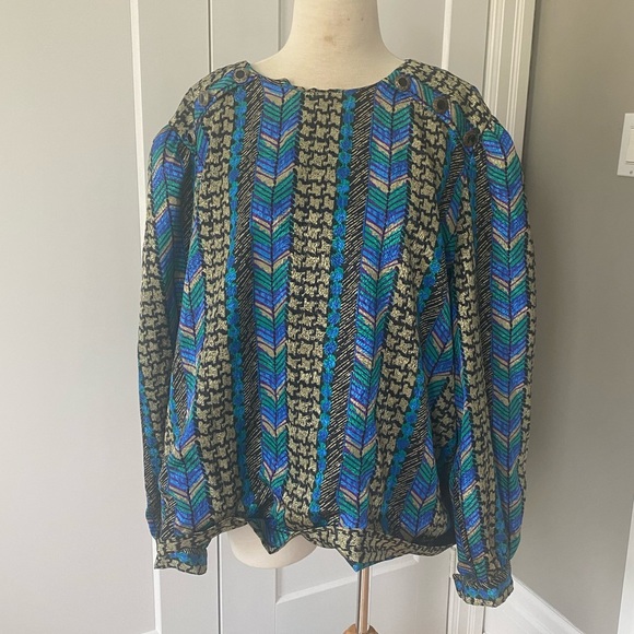 Vintage 80’s two-piece blouse and skirt - Picture 3 of 15